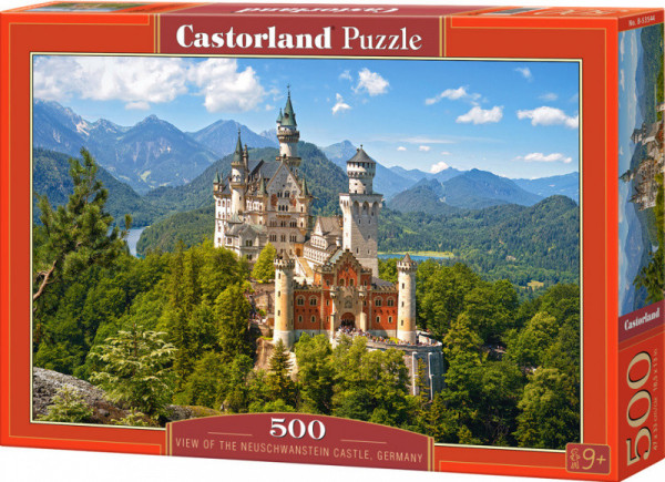 Castorland 53544 Puzzle Castorland 500 dílků - Výhled na Neuschwanstein, Německo