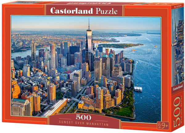 Castorland 53506 Puzzle Castorland 500 dílků - Sunset over Manhattan