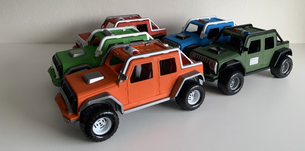 Auto jeep plastové volná kola různé barvy