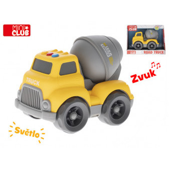 Auto domíchávač 16cm volný chod na baterie se světlem a zvukem 18m+ v krabičce