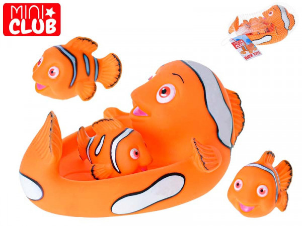 Mini Club ryba 19,5cm do vany se třemi rybičkami 4m+ v síťce
