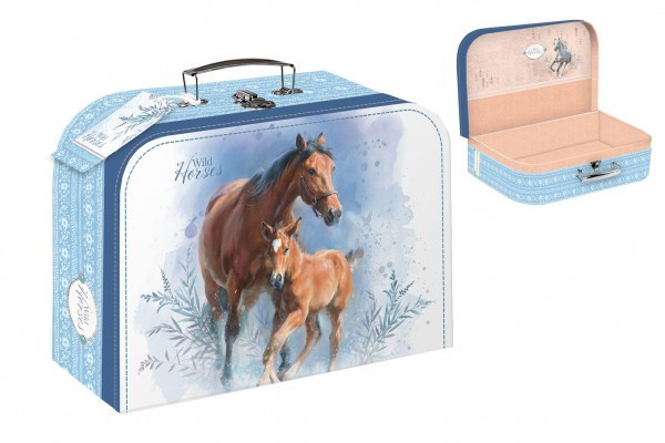 Kufřík/Kufr školní papírový Wild Horses koně 35x23x10cm