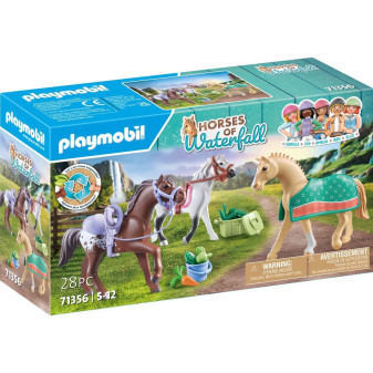 Playmobil® 71356 Horses of Waterfall3 koně Morgan, Quarter Horse a Shagya Arabian