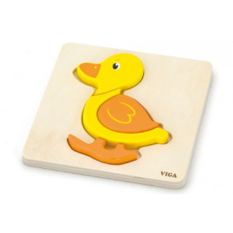 Viga dřevěné puzzle pro nejmenší kačenka