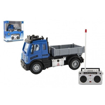 Auto RC nákladní s korbou plast 12cm 27MHz na dálkové ovládání na baterie se světlem