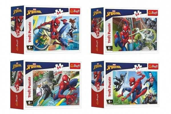 Trefl Minipuzzle 54 dílků Spidermanův čas, různé druhy