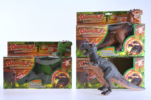 Dinosaurus chodící a se zvukem na baterie 23 cm