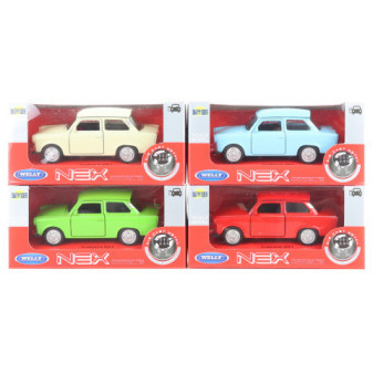 Auto Welly Trabant 601 Klasic kov/plast 11cm 1:34-39 na volný chod 4 barvy