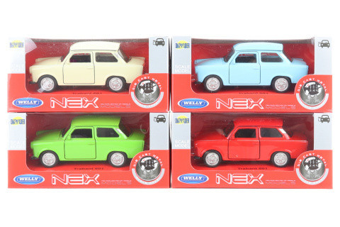 Auto Welly Trabant 601 Klasic kov/plast 11cm 1:34-39 na volný chod 4 barvy