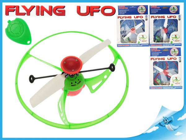 Létající UFO 15cm se senzorem, ovladačem a USB nabíjecím kabelem