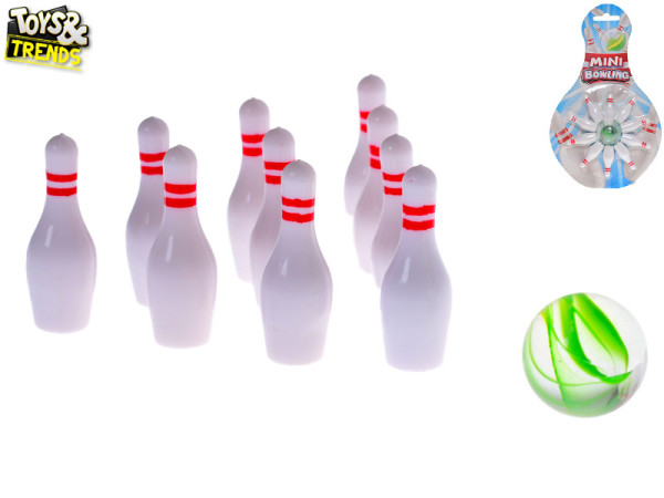 Toys&Trends mini bowling 10ks kuželek na kartě
