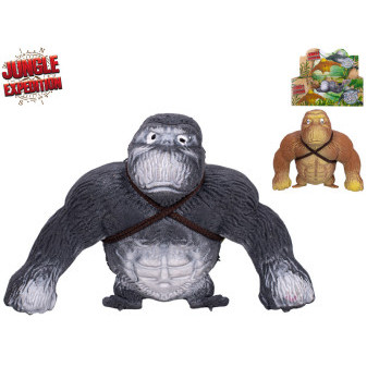 Jungle Expedition gorila super strečová 10cm 2barvy