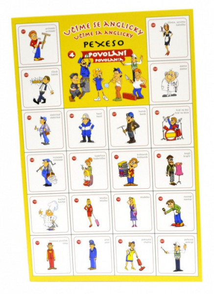 Pexeso - povolání - učíme se anglicky hra