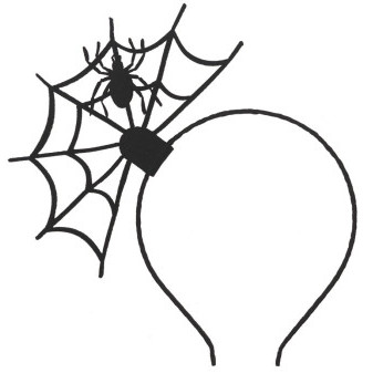 Anděl Čelenka Halloween pavučina