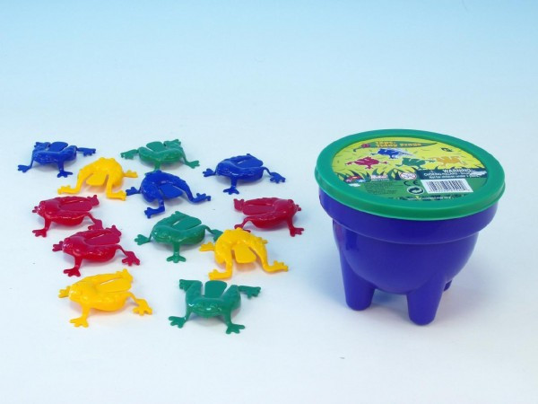 Žáby skákající hra plastová 4 x 4 cm 12 ks