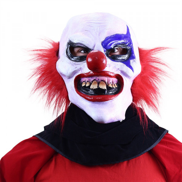 Karnevalová obličejová maska klaun - Halloween