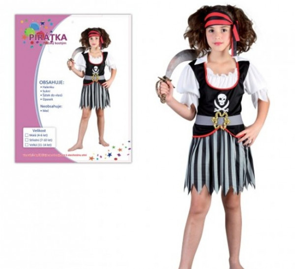 Šaty na karneval pirátka velikost M