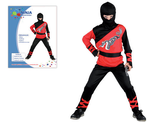 Šaty na karneval kostým Ninja velikost 120 - 130 cm