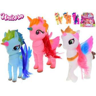 Unicorn jednorožec 20cm stojící 6barev