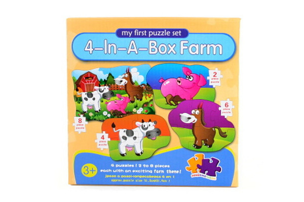Puzzle farma 4 v 1 - 2+4+6+8 dílků pro nejmenší
