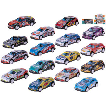 Auto závodní 6,5cm kov zpětný chod v 16druhů