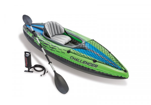 Intex 68305 kajak Challenger K1 Kayak s pádly a pumpou