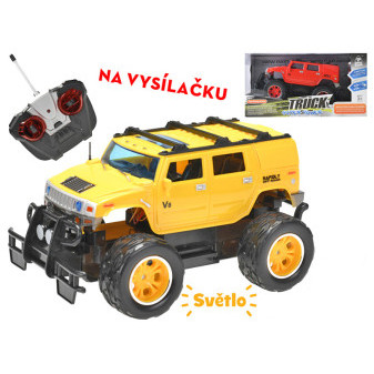 Auto R/C terénní na dálkové ovládání 24cm 27MHz plná funkce na baterie se světlem 2barvy