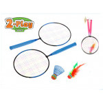 Badmintonové rakety dětské 44 x 22 cm 2 ks s 2 ks košíčků