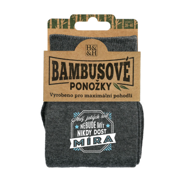 Albi Bambusové ponožky - Míra vel. 39-46