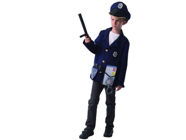 Šaty kostým na karneval - policista, 130 - 140 cm