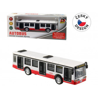 Autobus  kovový na zpětný chod 16cm