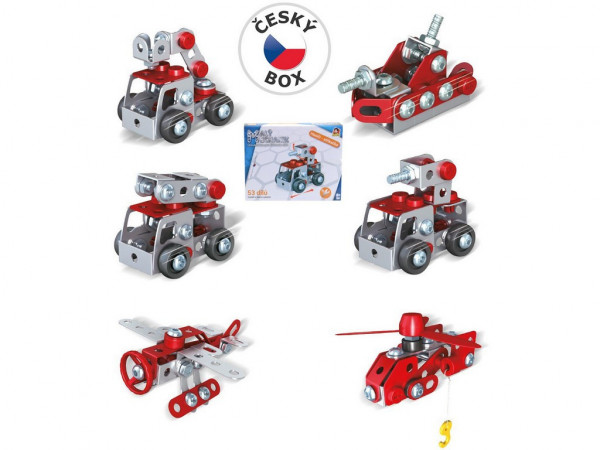 Malý mechanik - hasiči stavebnice mini modely různé druhy
