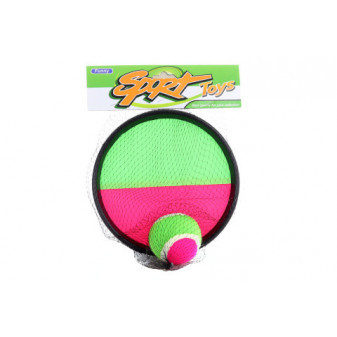 Catchball na suchý zip s barevným míčkem