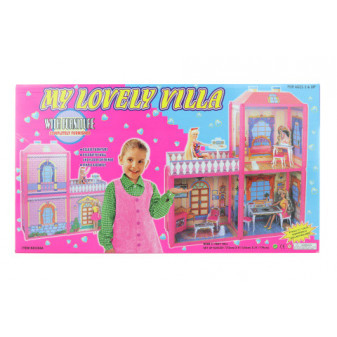 Domek pro panenky vila s vybavením