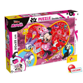 Lisciani Minnie a Daisy Puzzle 24 oboustranné 50x35 cm