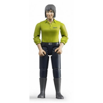 Bruder 60405 Bworld Figurka Žena - zelená košile, tmavé kalhoty