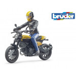 Bruder 63053 BWORLD Motorka Ducati Scrambler s jezdcem