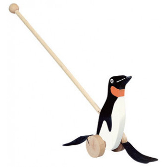 BINO tučňák na tyči  černobílý