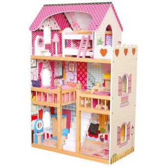 Bino Domeček s nábytkem 18ks pro Barbie