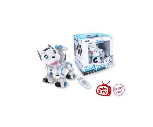 Wiky Robo-pes RC světelné a zvukové efekty na bateriový pack s USB kabelem