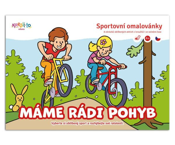 Máme rádi pohyb - Sportovní omalovánky A5