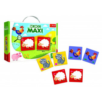 Trefl Pexeso Maxi Zvířata na farmě 24 kusů společenská hra v krabici