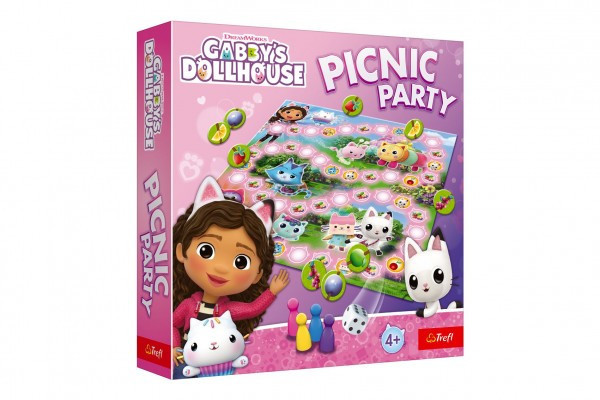 Trefl Picnic Party - Gabby´s Dollhouse společenská hra v krabici 24,5x24,5x5,5cm