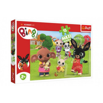 Trefl Puzzle Maxi 15 dílků Bing Bunny Bing s přáteli 24m+