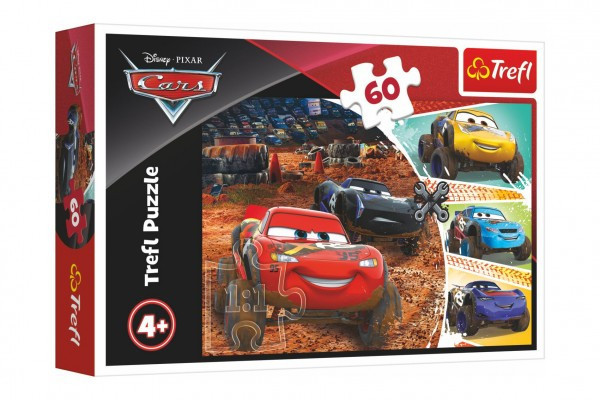 Trefl Puzzle 17327 Puzzle Disney Cars 3/McQueen s přáteli 33x22cm 60 dílků v krabici 21x14x4cm