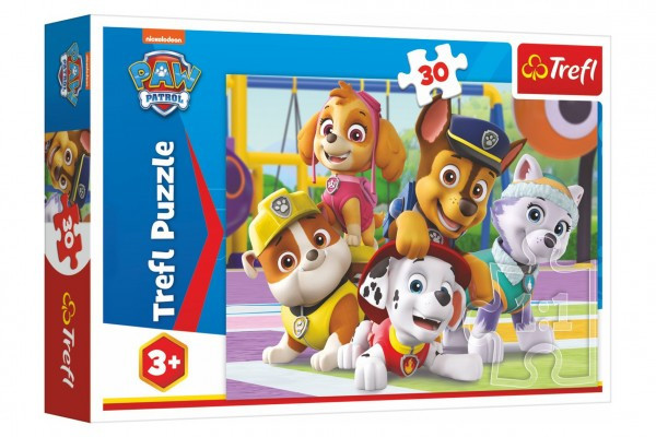 Trefl Puzzle Tlapková patrola vždy včas/Paw Patrol 27x20cm 30 dílků v krabičce 21x14x4cm