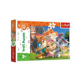 Trefl Puzzle Přátelství v zemi koček/44 cats 27x20cm 30 dílků v krabičce 21x14x4cm