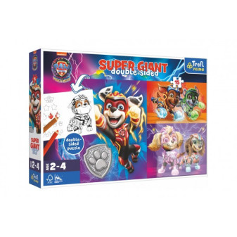 Trefl Puzzle GIANT oboustranné Skvělý tým Tlapkové patroly/Paw patrol 15 dílků v krab. 40x27cm 2