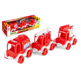 Wader Auto hasiči Kid Cars 3ks plast 10cm v krabičce 30x8x10cm 12m+