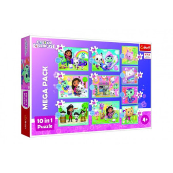 Trefl Puzzle 10v1 Ve světě Gabby/Universal Gabby´s v krabici 40x27x6cm
